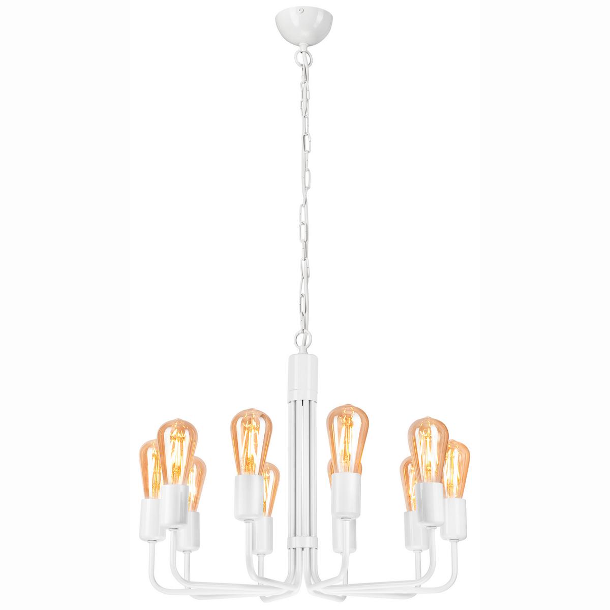 Pendelleuchte Tiffany_44583 - Weiß Hochglanz, KONVENTIONELL, Metall (98/54/98cm)