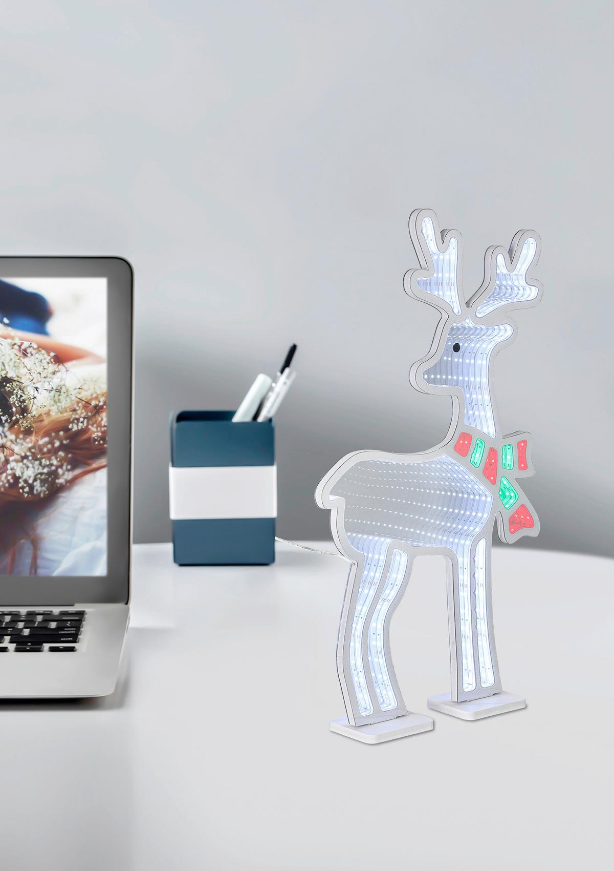 LED-Dekoleuchte Rudi - Chromfarben/Weiß, Basics, Kunststoff (35/8/59cm) - James Wood