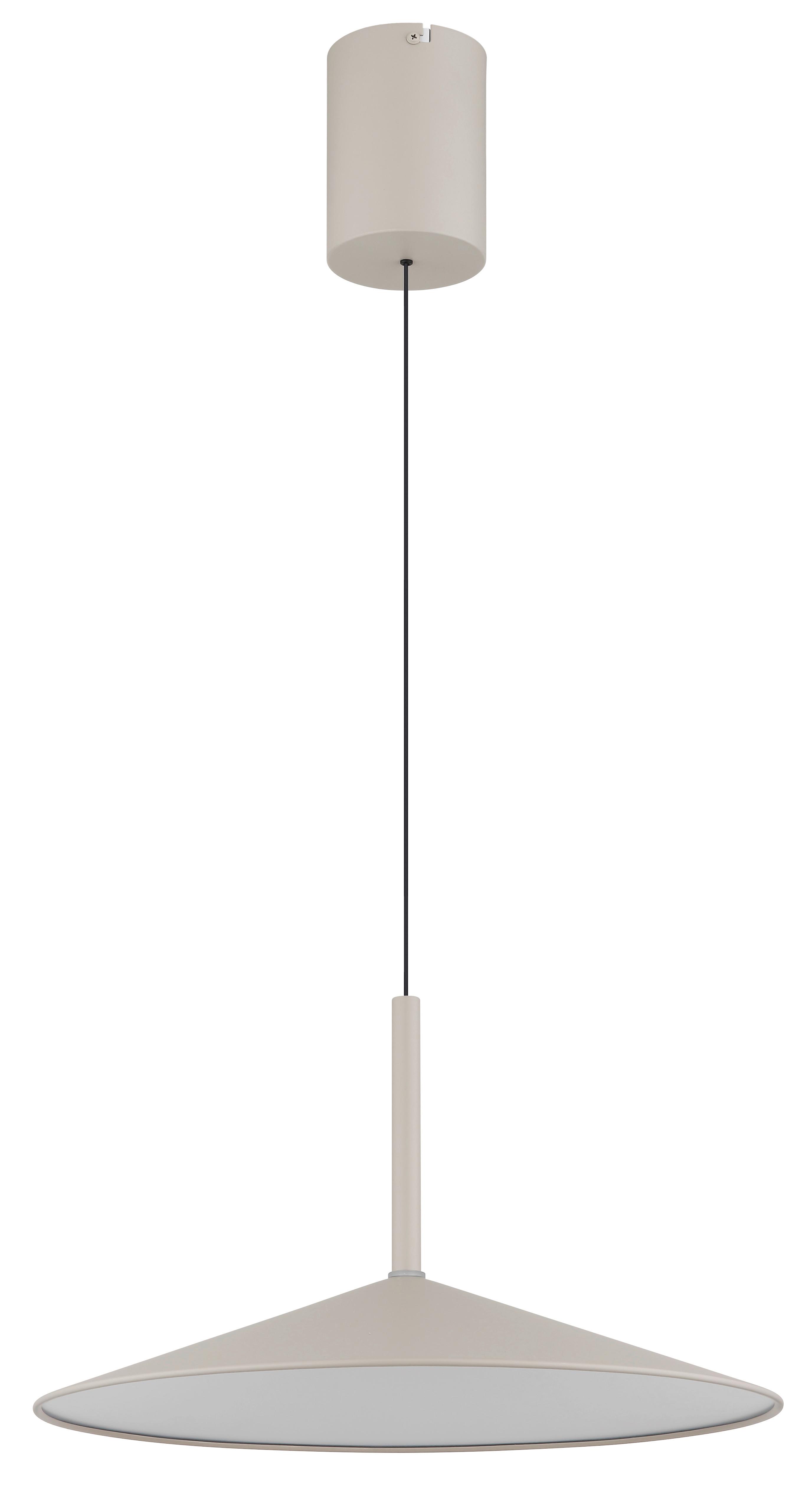 LED-HÄNGELEUCHTE Lampone - Sandfarben/Opal, Design, Kunststoff/Metall (47,5/150cm) - Globo