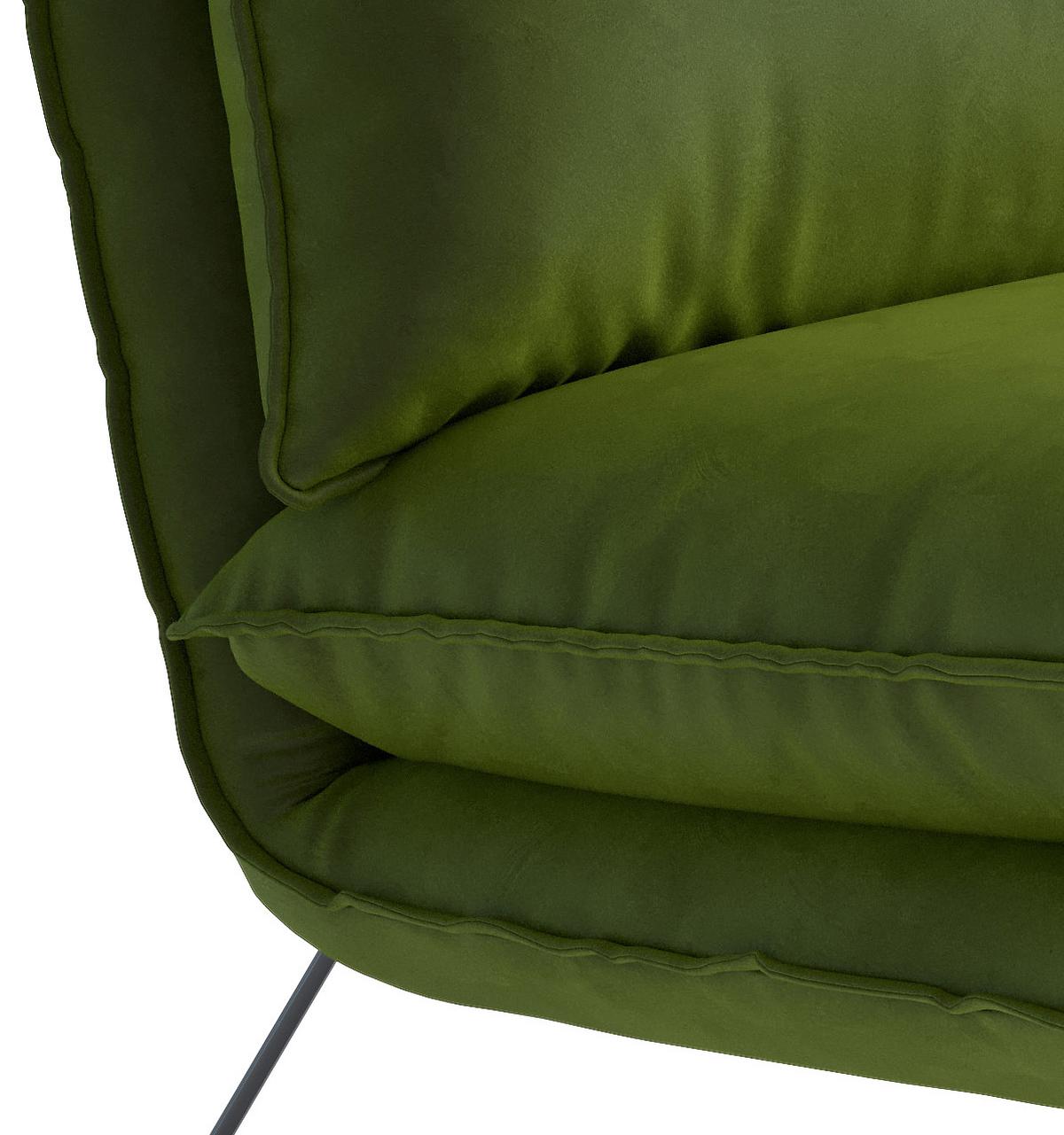 Sessel Skyline - Schwarz/Grün, Design, Textil (72/84/90cm) - Livetastic