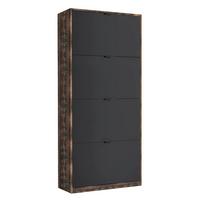 Cipősszekrény Yoro 4 64/157,4cm - ótölgy/antracit, Konventionell, faalapú anyag (64/157,4/19cm)