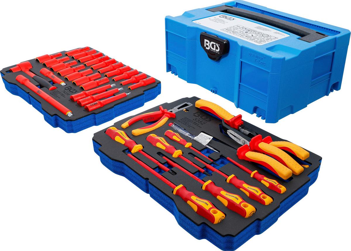 Vde-werkzeugsatz 70230 - Blau/Rot, Basics (39,5/29,0/16,5cm)