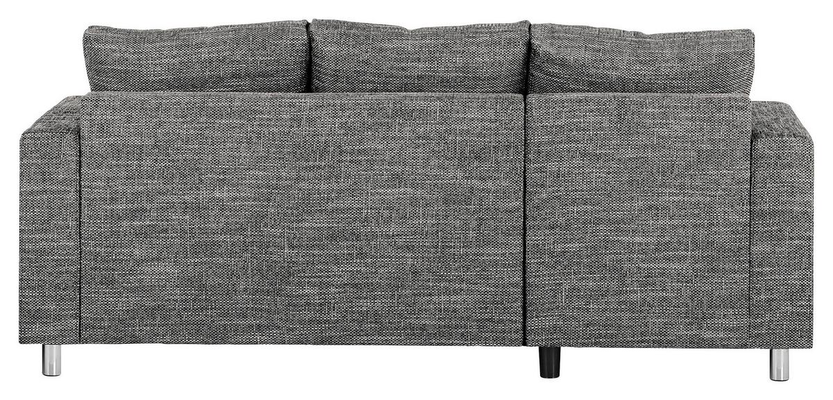 Ecksofa Grenwood Dunkelgrau S: 144x200 Cm - Chromfarben/Dunkelgrau, Design, Textil (144/200cm) - MID.YOU