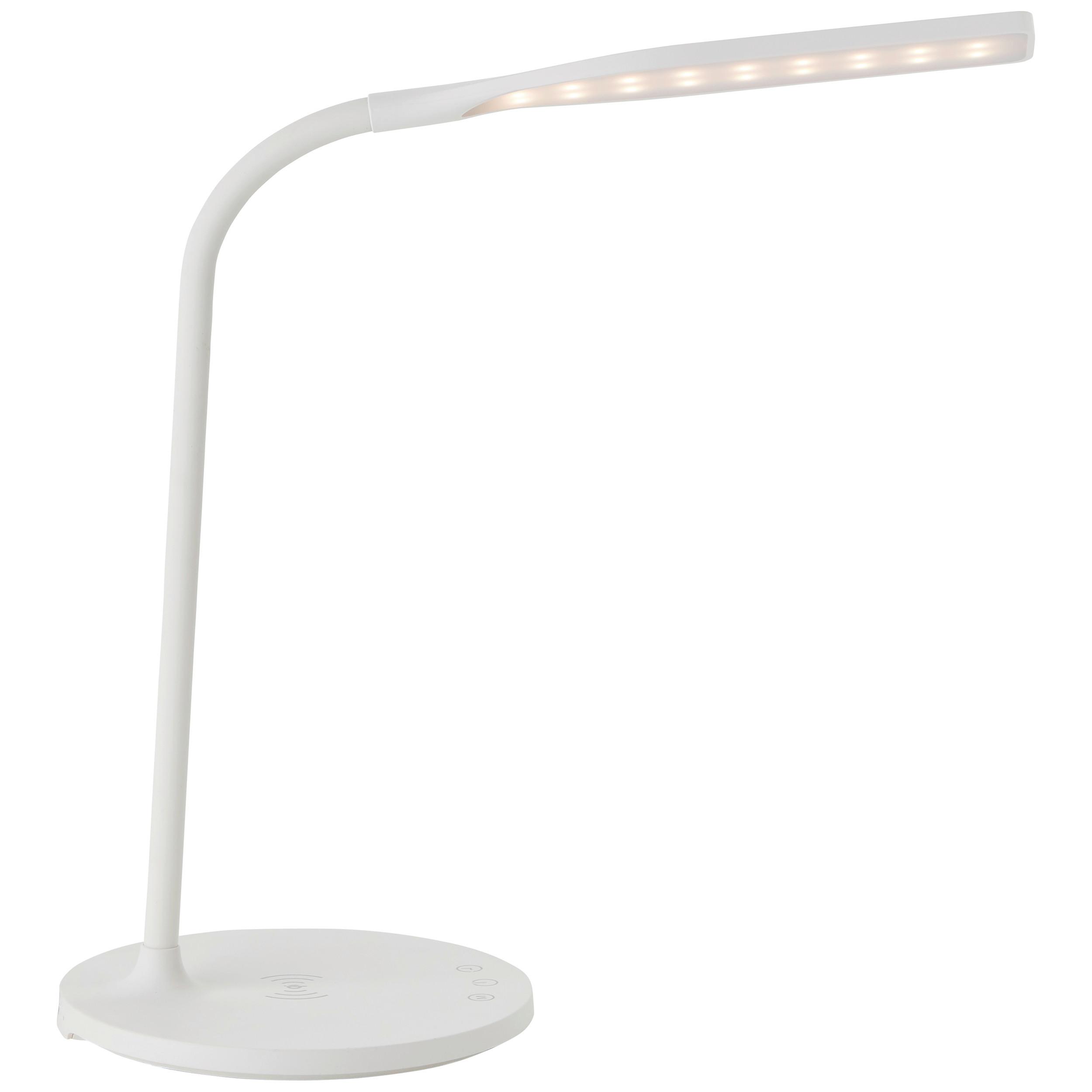 LED-Schreibtischlampe Joni dimmbar Weiß Handyladefunktion