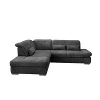 Ecksofa Dalida Anthrazit S: 254x280 cm - Chromfarben/Anthrazit, Design, Textil (254/280cm) - Livetastic