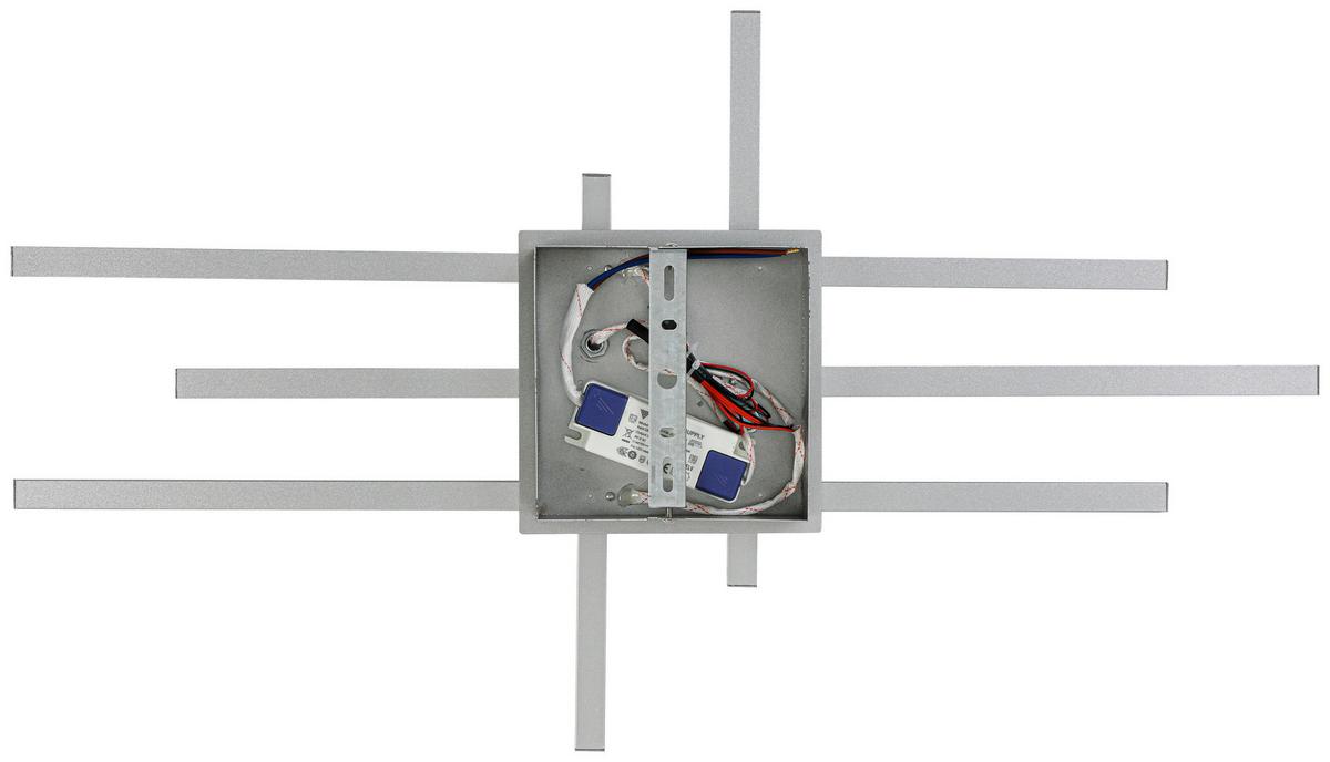 LED-Deckenleuchte Cindy - Silberfarben, Basics, Kunststoff/Metall (40/69/6,5cm) - Luca Bessoni