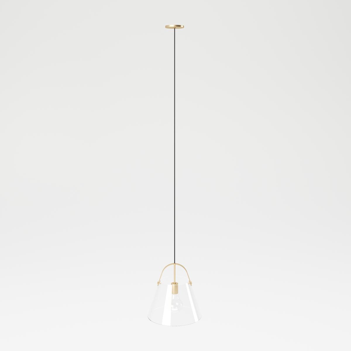 Hängeleuchte Liza H: 25 Cm - Goldfarben, Basics, Glas/Metall (22/25/22cm) - Playboy
