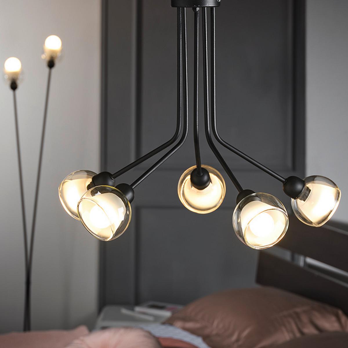 Deckenleuchte 5041/pl5 - Schwarz, Basics, Metall (55/45cm)