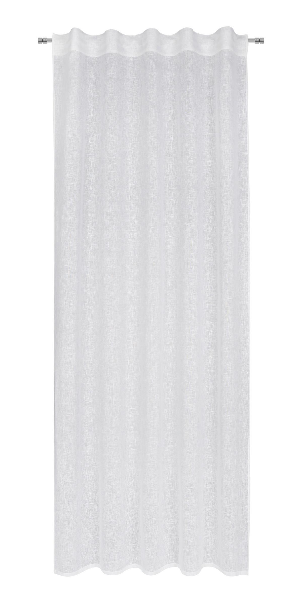 HOTOVÝ ZÁVES Elena, 140/255cm, biela - biela, Konventionell, textil (140/255cm) - Premium Living