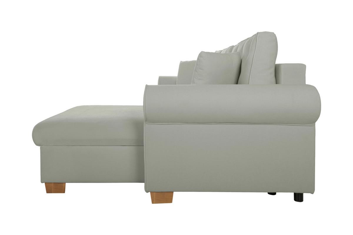 Ecksofa Arles, Grau 90 S: 266x161 Cm - Buchefarben/Grau, Design, Textil (266/161cm) - MID.YOU