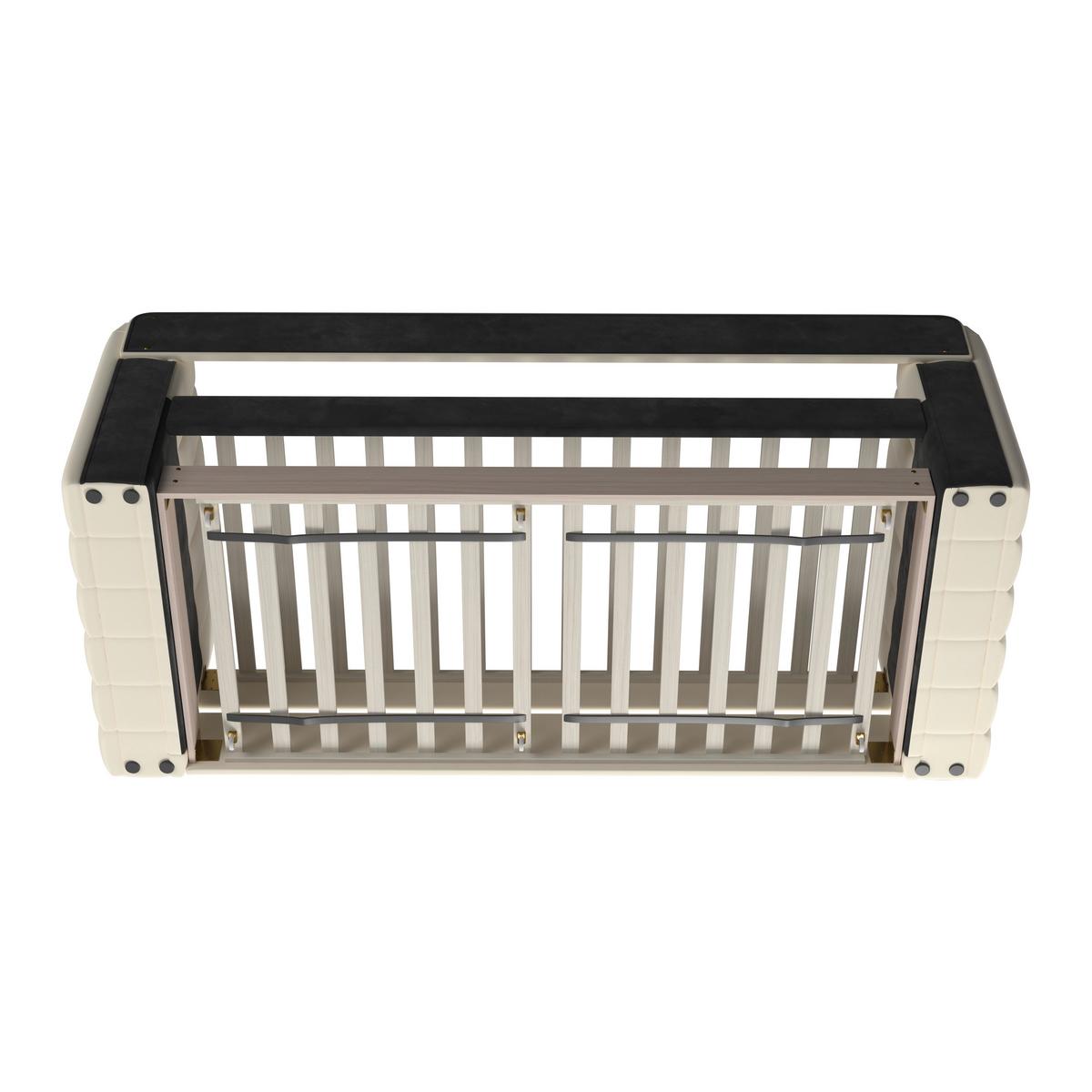 Výsuvná posteľ TASHA 90x200 cm, slonovinová - svetlohnedá/čierna, Modern, drevo/textil (90/200cm) - Bessagi Home