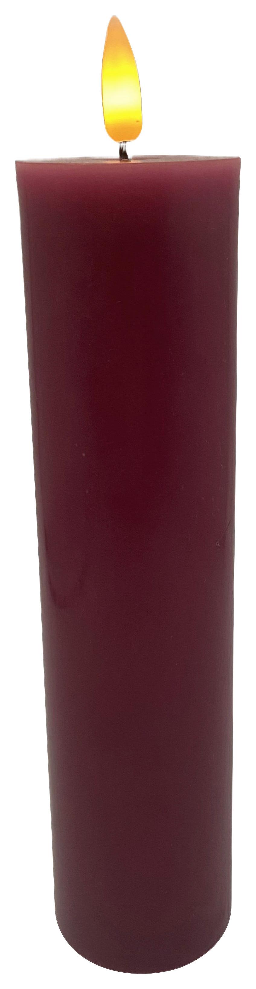 LED svíčka SHINY - světle fialová, Konvenční, plast/přírodní materiály (5/20cm) - Modern Living