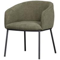 Armlehnstuhl Leon Waldgrün B: 61 Cm - Waldgrün/Schwarz, Design, Textil/Metall (61/77/63cm) - Livetastic