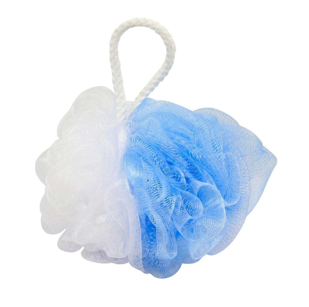 Badeschwamm Martina - Blau/Weiß, KONVENTIONELL, Kunststoff (13/12cm) - Ondega