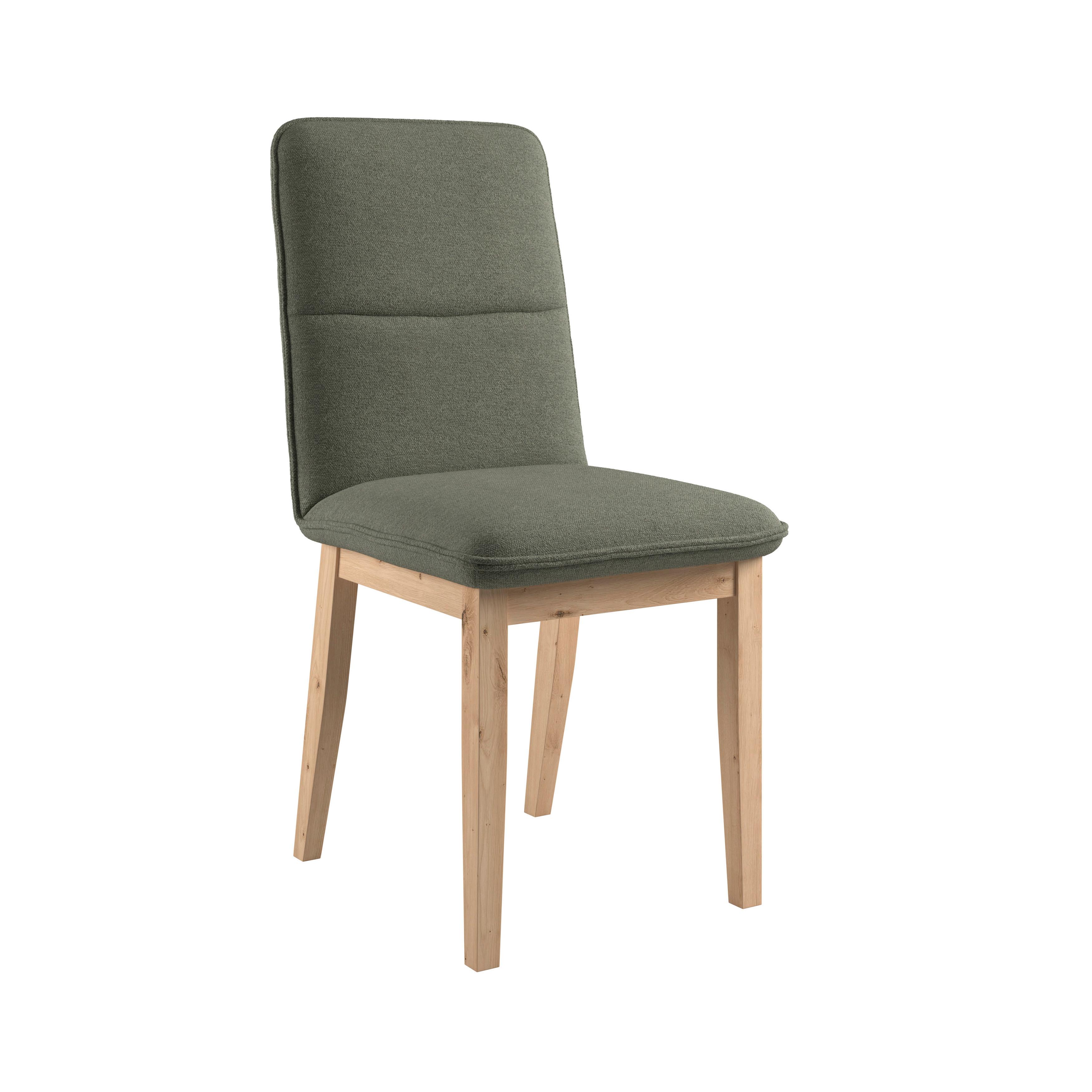 Vierfußstuhl Beluna Ii Webstoff Grün, B: 47cm - Eichefarben/Grün, KONVENTIONELL, Holz/Textil (47/91/44cm) - James Wood