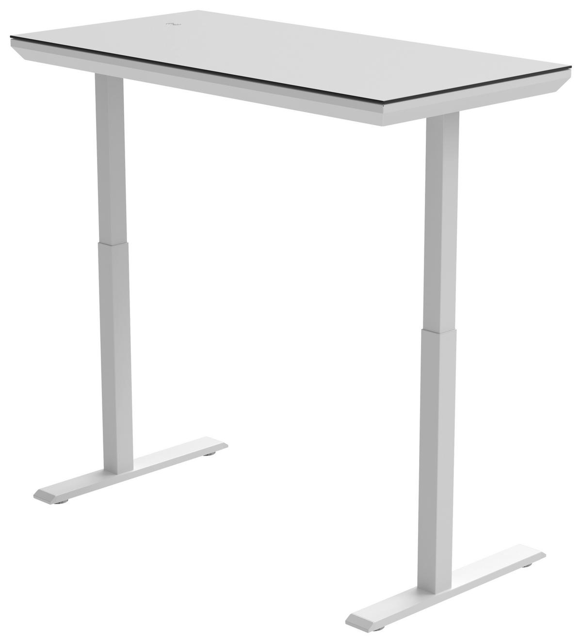 Psací stůl HARRY - bílá, Moderní, kov/kompozitní dřevo (120/72-120/60cm) - Mömax