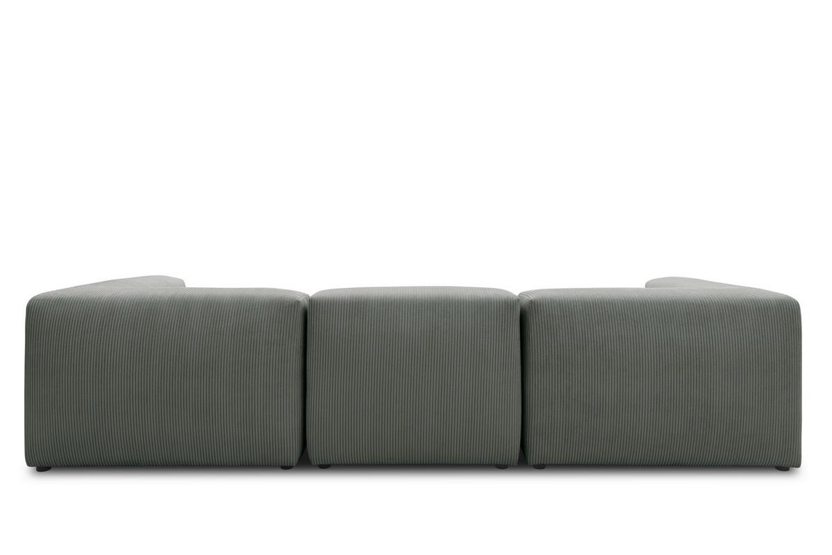Ecksofa Hellgrau B: 301 Cm - Hellgrau/Schwarz, Design, Textil (301/69/193cm) - MID.YOU