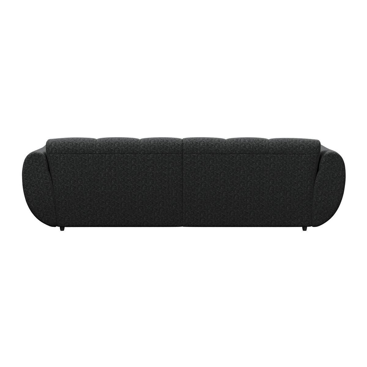 Ecksofa Panda Chenille schwarz, 280x178cm - Schwarz, Trend, Textil (280/178cm)