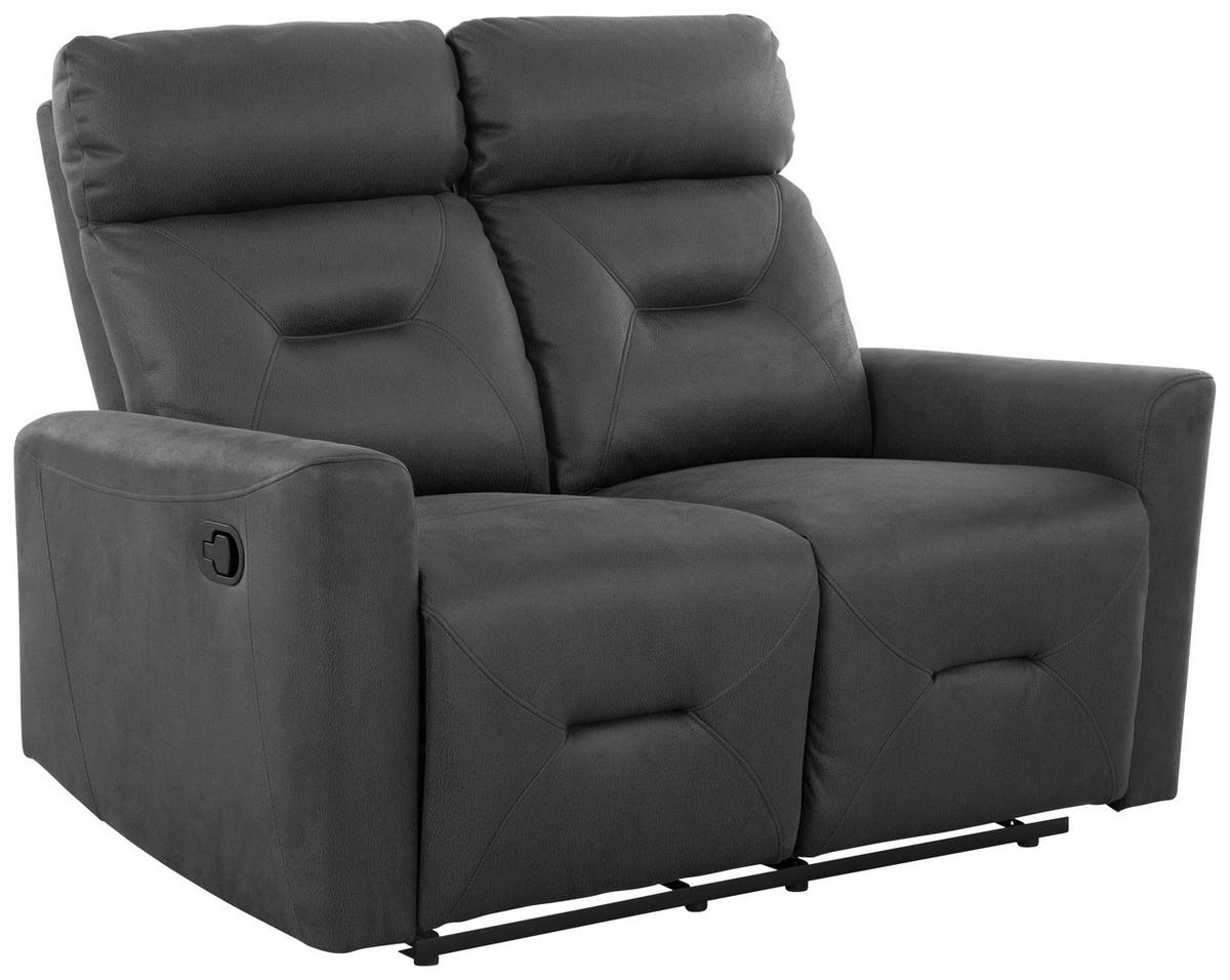Dvoumístná pohovka AURELI, černá, s relaxační funkcí - černá, Basics, kov/dřevo (82/102,5/92,5cm) - Livetastic