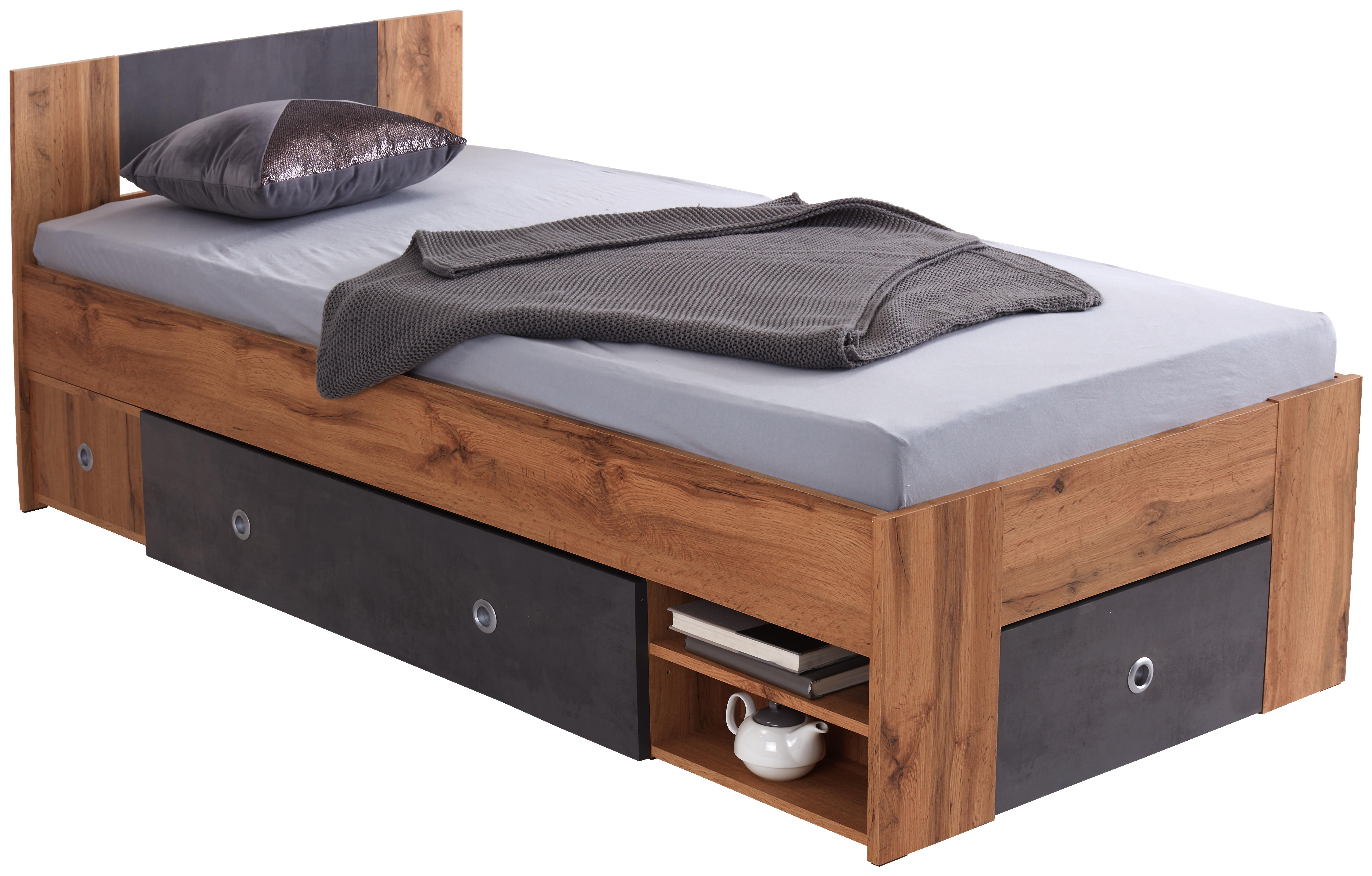 ÁGYKERET AZURRO 90 - Éger, modern, Faalapú anyag (204/75/95cm)