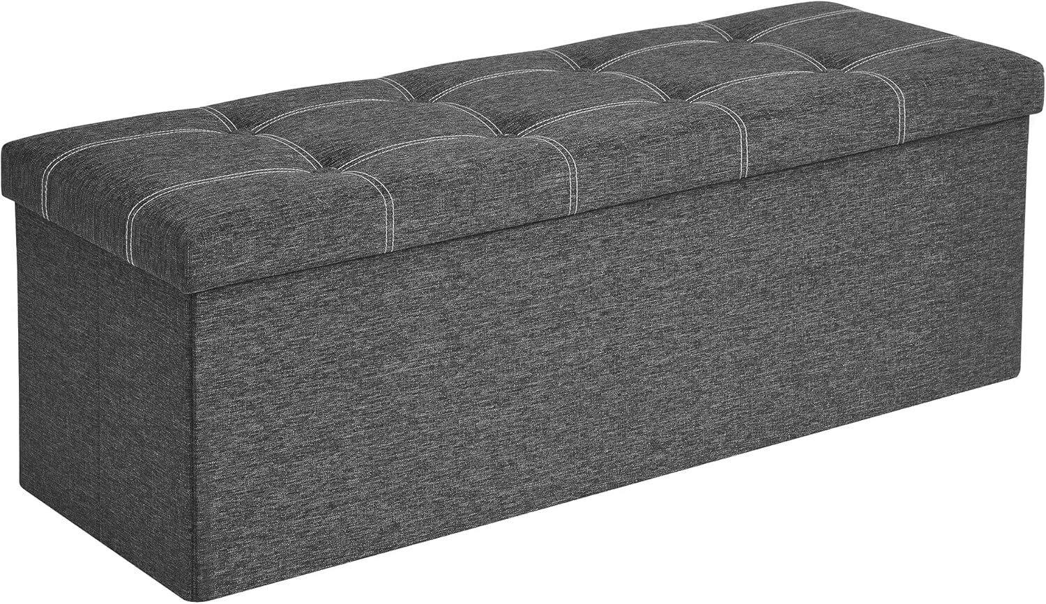 Sitzbox Grau B: 110 cm - Grau, Basics, Holzwerkstoff/Textil (110/38/38cm)