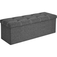 Sitzbox Grau B: 110 cm - Grau, Basics, Holzwerkstoff/Textil (110/38/38cm)