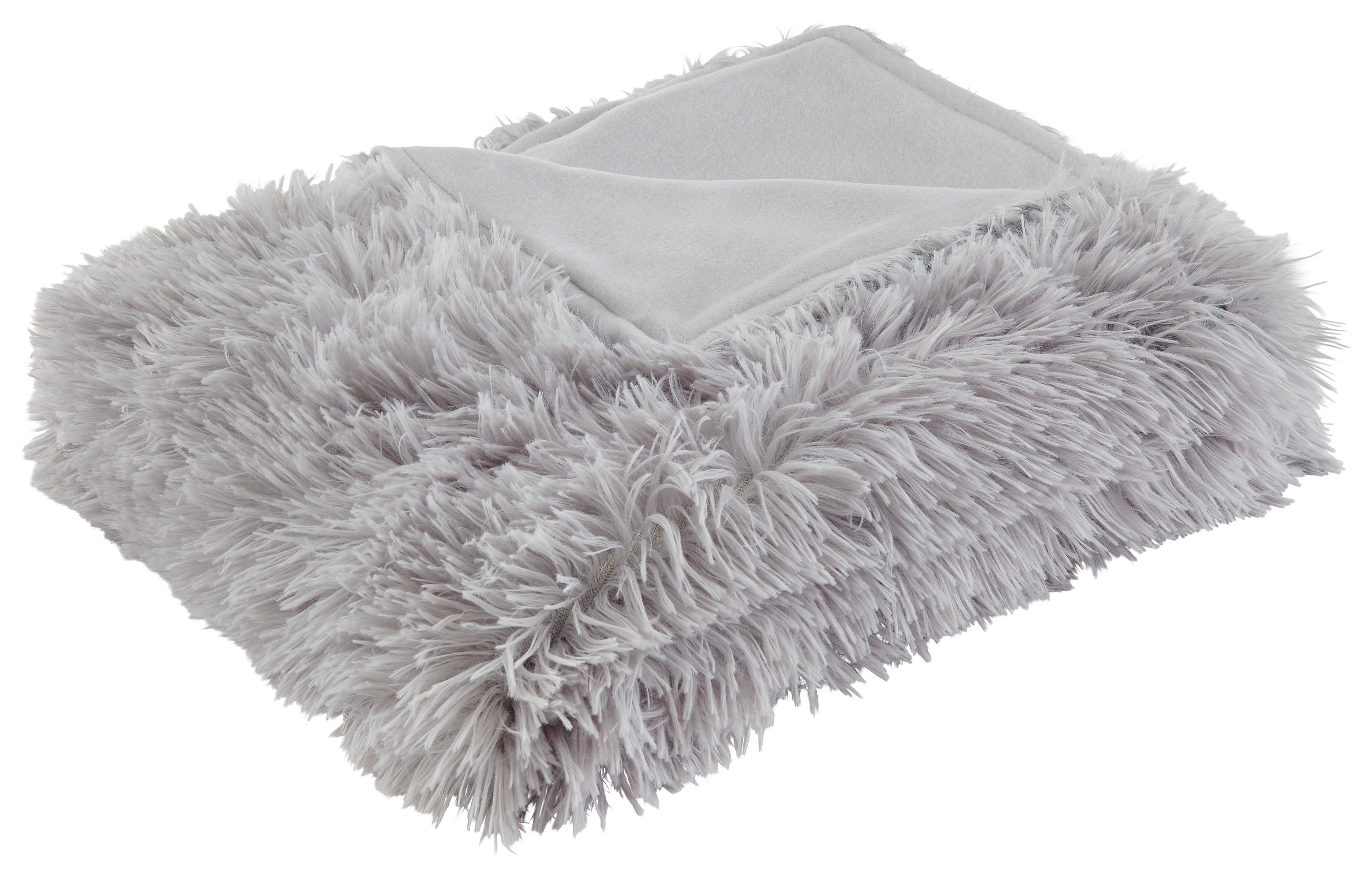 Mäkká Deka Fluffy, 130/180cm, Svetlosivá - svetlosivá, textil (130/180cm) - Modern Living