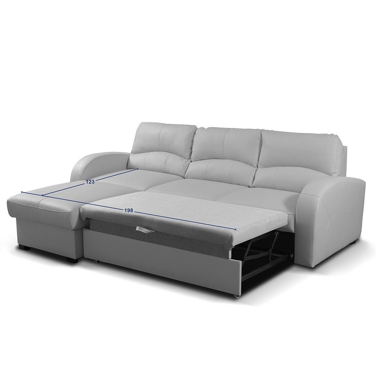Ecksofa Tilo Beige S: 168 cm - Beige/Schwarz, Design, Leder/Textil (168/227cm) - Livetastic