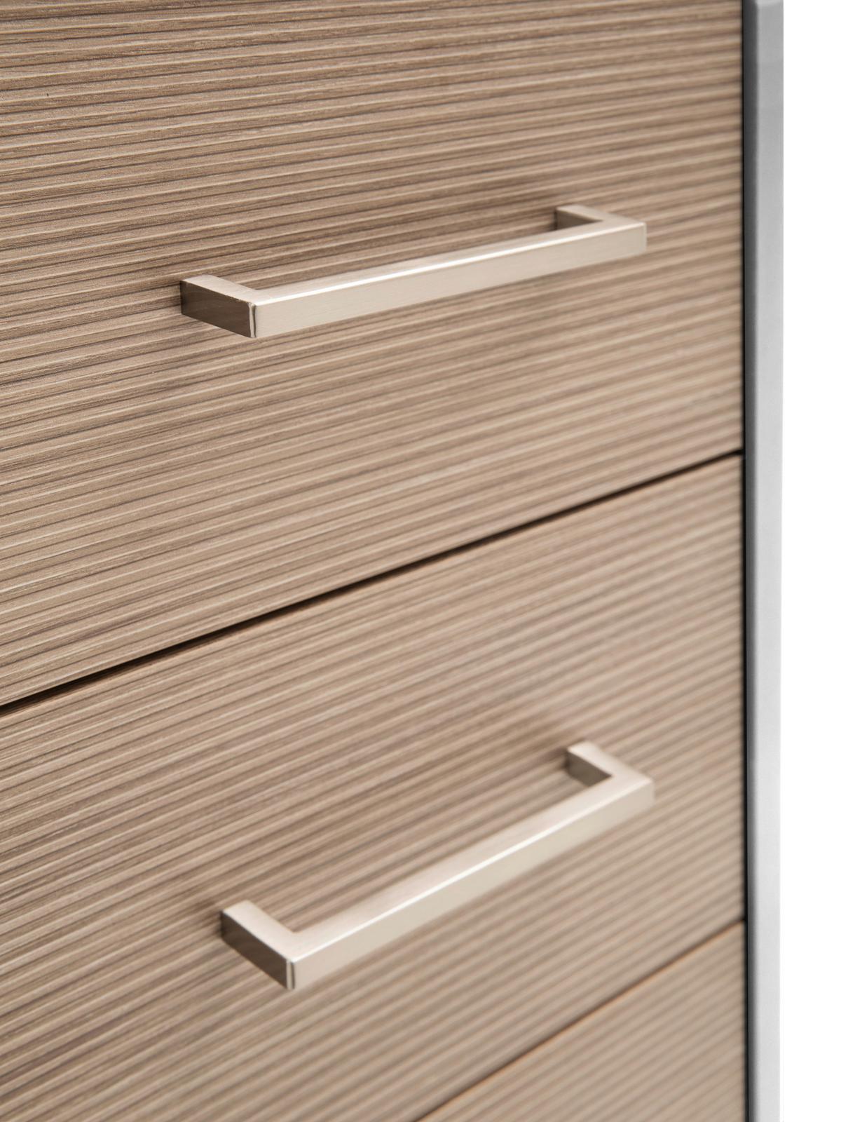 Rollcontainer Metz Weiß/Beige B: 32,6cm - Beige/Schwarz, MODERN, Holzwerkstoff/Kunststoff (32,6/59,7/39,1cm) - MID.YOU