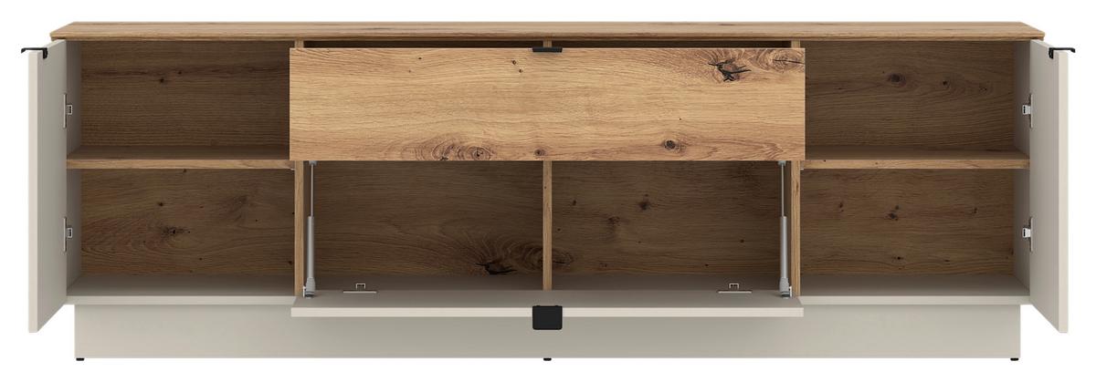 TV-Element Viona Kaschmir/Eiche B: 180cm - Kaschmir/Eiche Artisan, Basics, Holzwerkstoff (180/59,5/40cm)