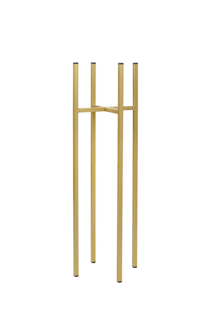 Blumenständer Aluminium Gold- farben BxHxT: 28x90x28 cm - Goldfarben, Basics, Metall (28/90/28cm)
