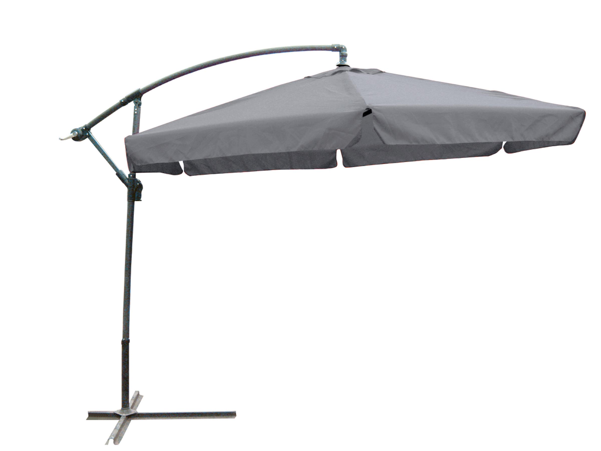 Ampelschirm Ampelschirm Ø 300 cm - Anthrazit, Basics, Kunststoff/Metall (300/250/300cm) - Gardenson