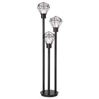 Außenleuchte Horace 15 Watt Edelstahl - Klar/Schwarz, Basics, Kunststoff/Metall (44.2/44.5/170cm)