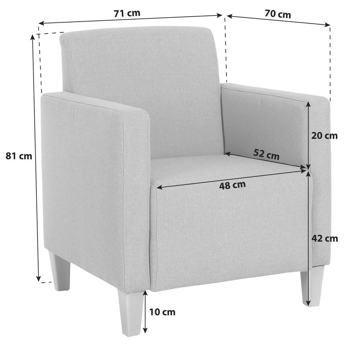 Polstersessel Mit Armlehnen Milla Samt/velours Anthrazit - Anthrazit/Naturfarben, Design, Textil (71/81/70cm) - Max Winzer
