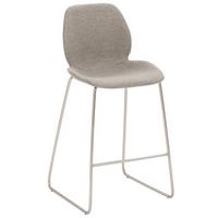 Tresenstuhl My Solo - Edelstahlfarben/Hellgrau, KONVENTIONELL, Textil/Metall (49/97/52cm) - Livetastic