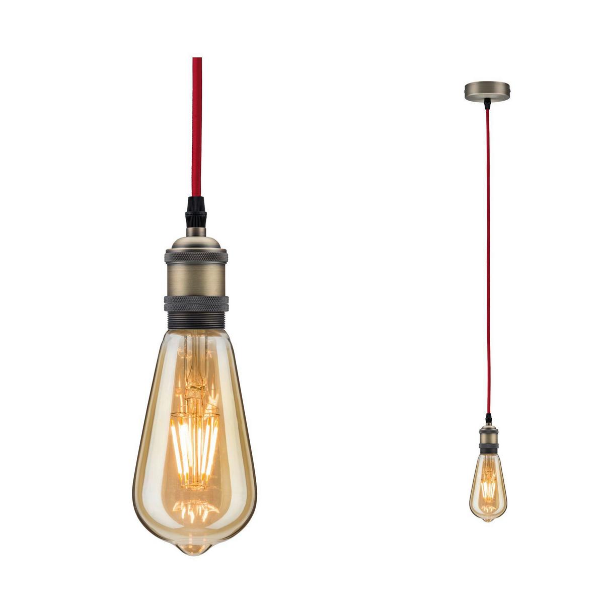 Hängeleuchte H: 200 cm 1-Flammig dimmbar - Basics (10,0/10,0/200cm) - Paulmann