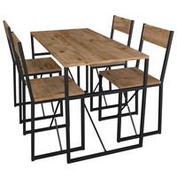 Esstisch Insasi Eiche Dekor L: 120 cm - Honigeiche/Schwarz, Design, Holzwerkstoff/Metall (120/52,7/84,7cm) - MID.YOU