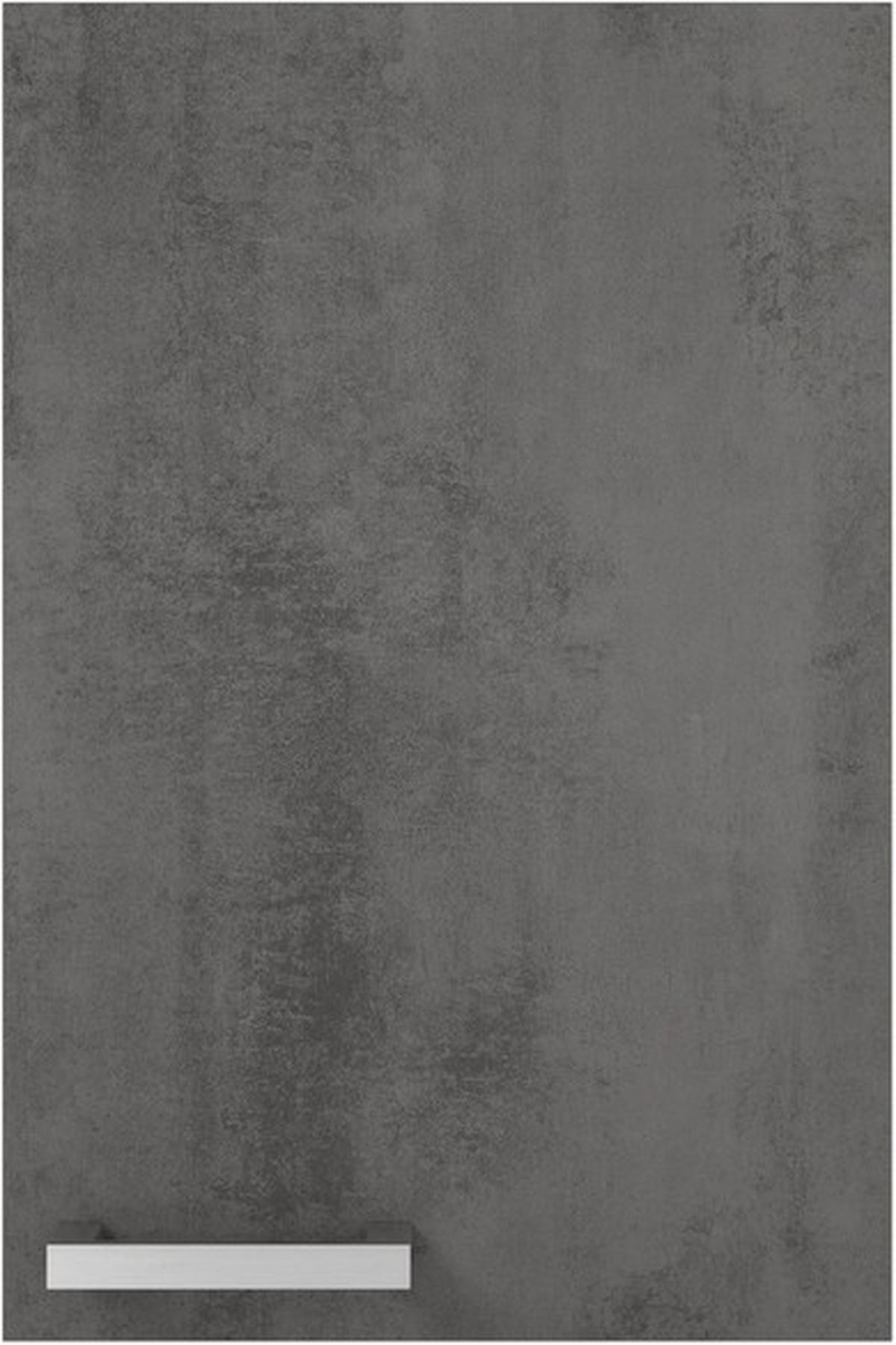 Eckküche Ip1200 ohne Geräte 320x185 cm Betonoptik - Schieferfarben/Dunkelgrau, Basics (320/185cm)