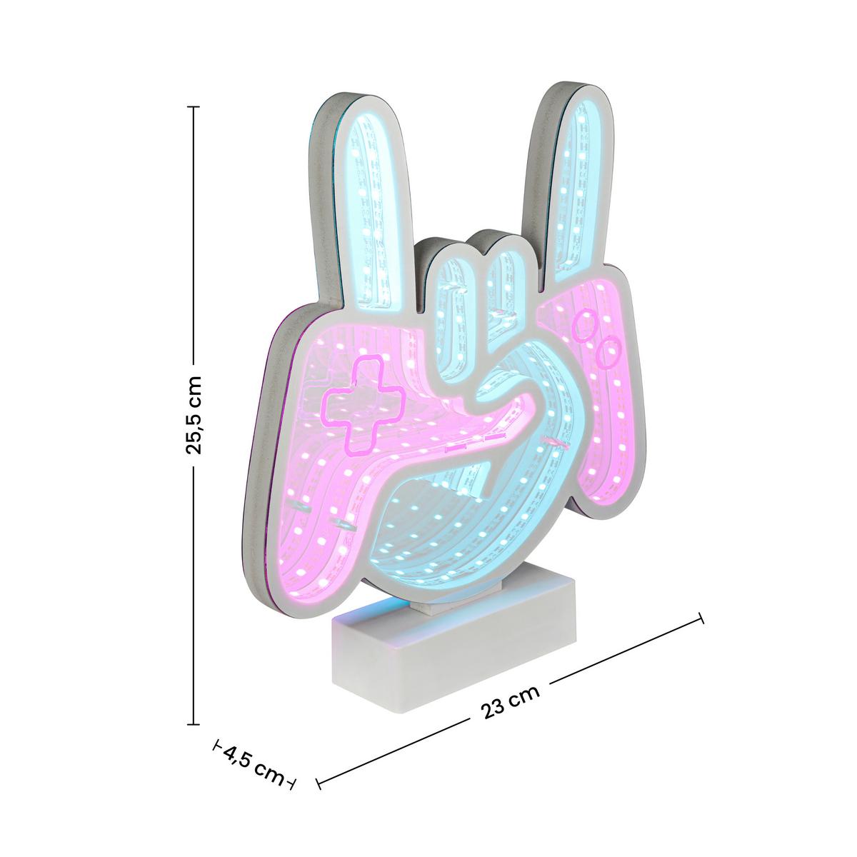DEKORAČNÉ LED SVIETIDLO FRANI - biela/chrómová, Modern, plast (22,9/4,6/25,3cm) - Mömax