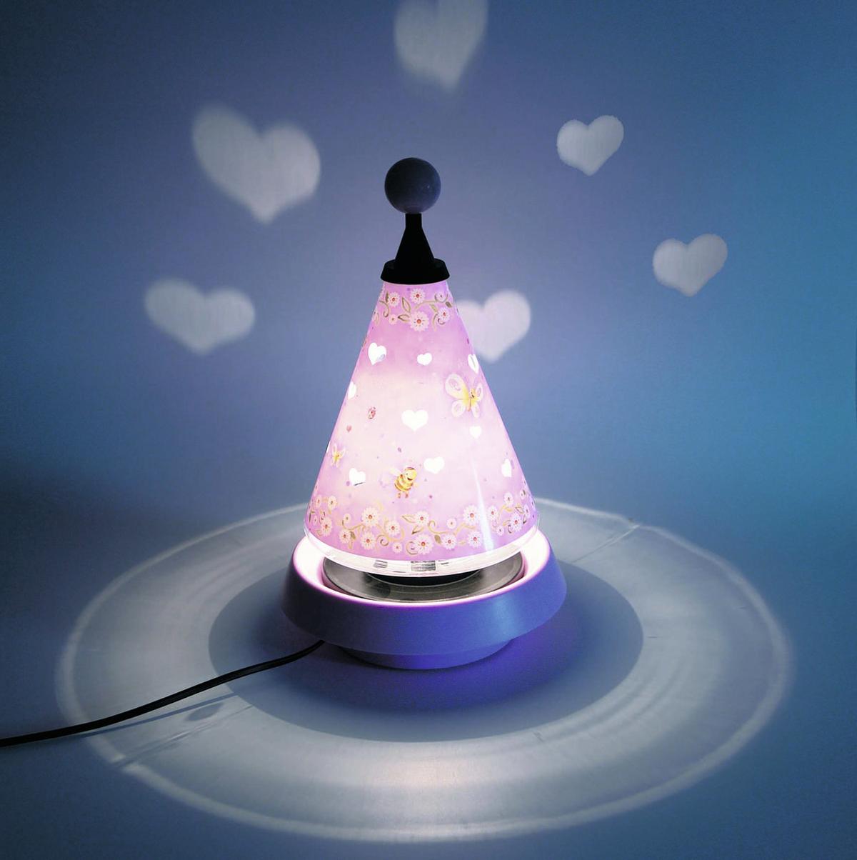 Tischlampe Carousel Margeriten Mulitcolor/rosa Für Kinder - Multicolor/Rosa, Design, Kunststoff (21/35cm) - Niermann