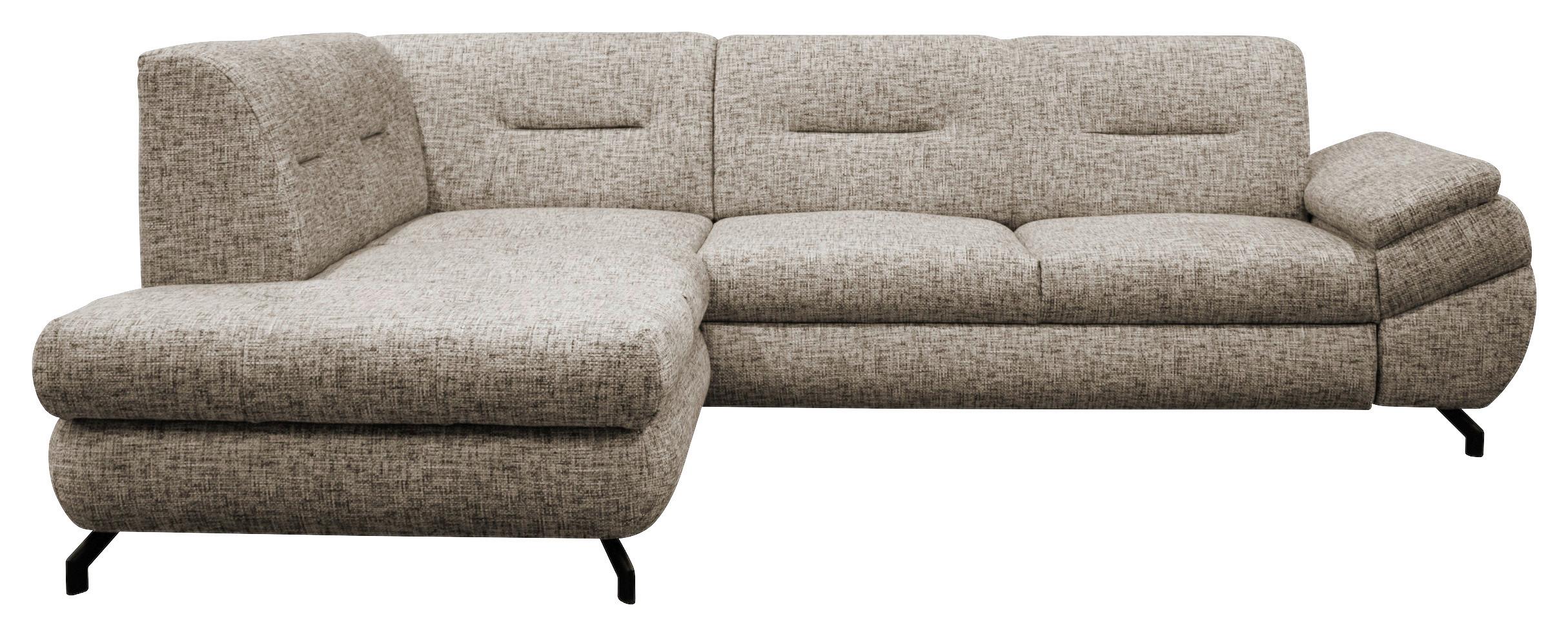 Ecksofa Imo Hellbraun 201x274 cm - Hellbraun/Schwarz, Design, Textil (201/274cm) - MID.YOU