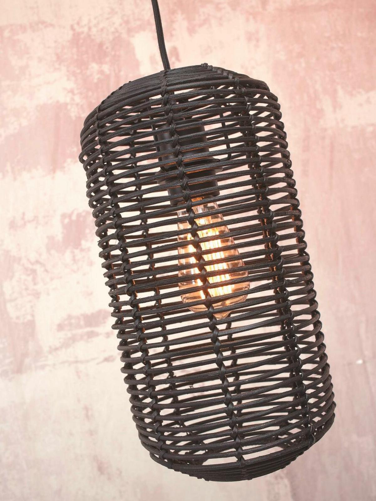 Hängeleuchte Tanami/h35/b - Schwarz, Trend, Holz (18/18/35cm) - Good & Mojo