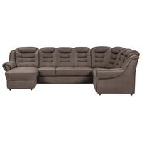 Wohnlandschaft Boston Taupe Chenille - Taupe/Schwarz, KONVENTIONELL, Textil (165/333/216cm) - Livetastic