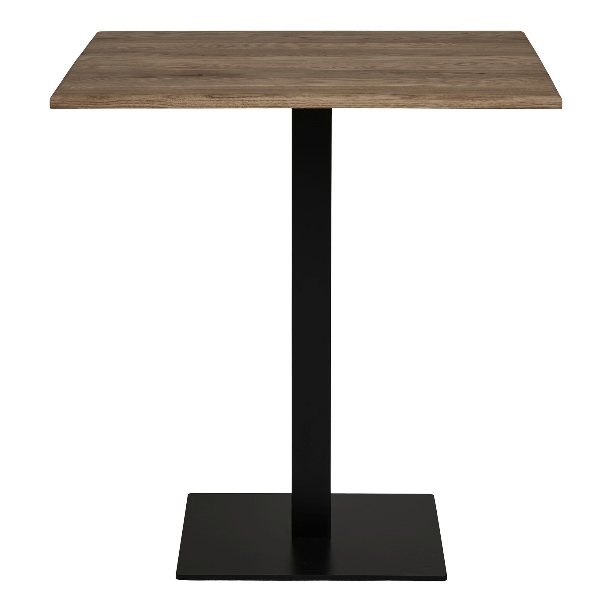 Bistrotisch Lignano B: 70 cm Eiche Dunkel Dekor Schwarz - Eiche dunkel/Schwarz, MODERN, Holz/Metall (70/75/70cm) - MID.YOU