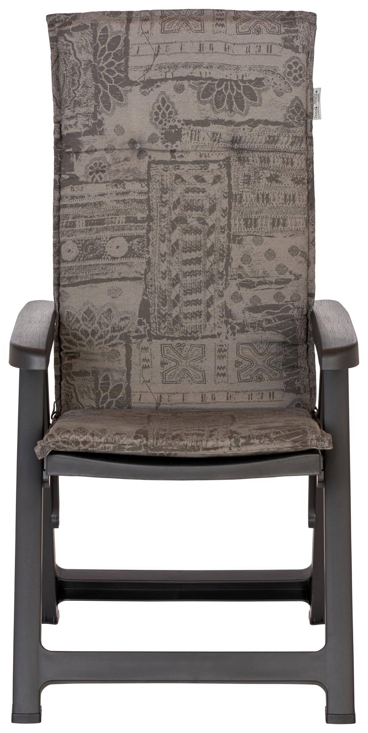 Hochlehnerauflage Genf 120x48 cm Grau - Grau, Basics, Textil (120/48/5cm) - Beo