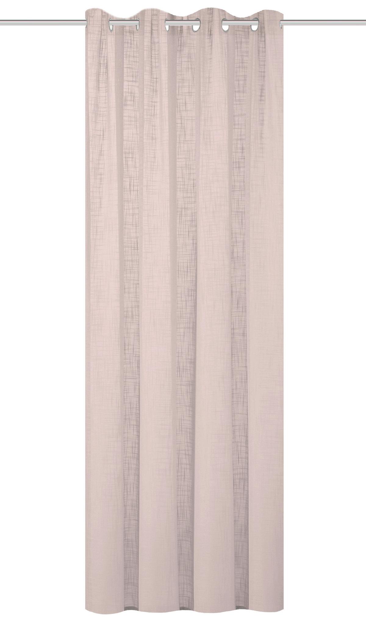Ösenvorhang Softy - Rosa, Basics, Textil (140/245cm)