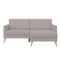 Ecksofa Mit Schlaffunktion & Bettkasten Carini Creme - Eichefarben/Creme, Basics, Textil (222/152cm)