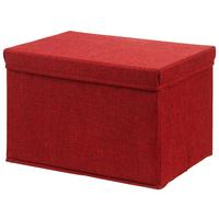 SKLÁDACÍ KRABICE CINDY - CA. 23L -EXT- - červená, Moderní, karton/textil (38/26/24cm) - Mömax