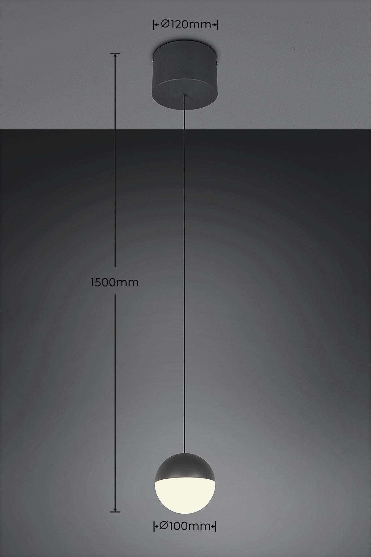 ZÁVĚSNÉ LED SVÍTIDLO SESTINE - bílá/černá, Moderní, kov/plast (11/150cm) - Mömax