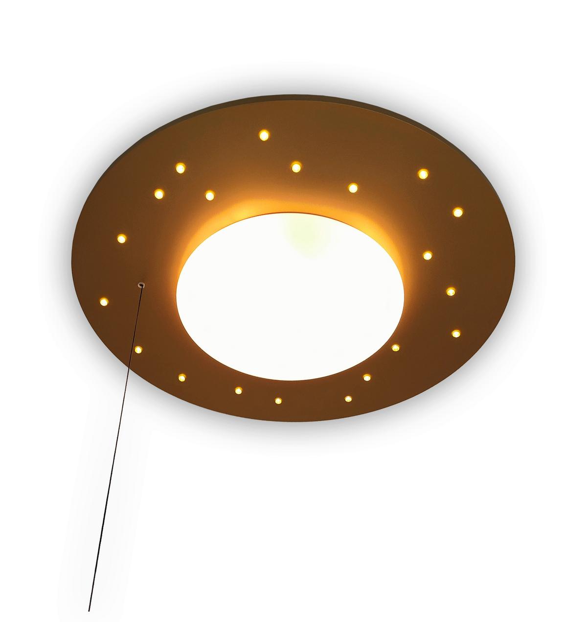 Kinderdeckenleuchte 7009 - Starlight Gold - Goldfarben/Weiß, Basics, Holzwerkstoff/Kunststoff (54/11cm) - Niermann